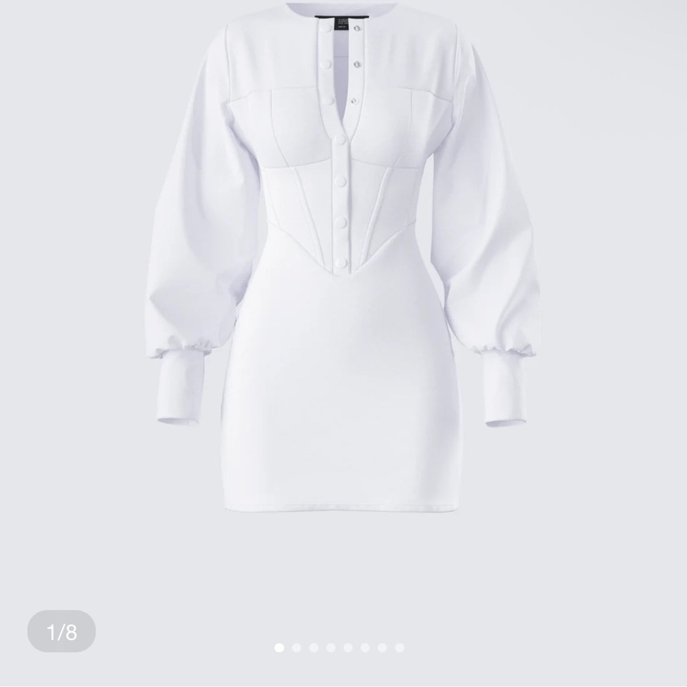 White long sleeve dress size M